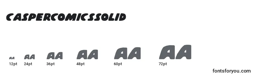 CasperComicsSolid Font Sizes