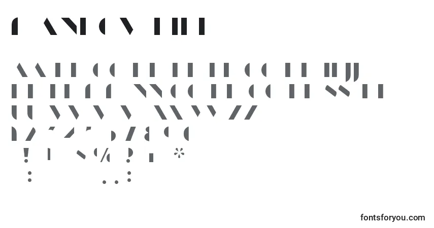 Czcionka ManbowFill – alfabet, cyfry, specjalne znaki