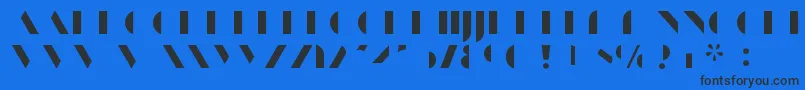 ManbowFill Font – Black Fonts on Blue Background