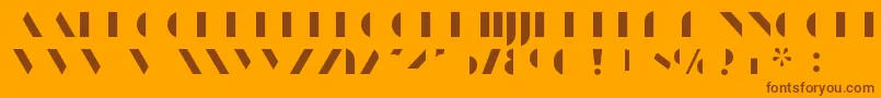 Шрифт ManbowFill – коричневые шрифты на оранжевом фоне