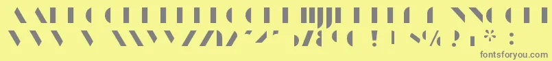 ManbowFill Font – Gray Fonts on Yellow Background