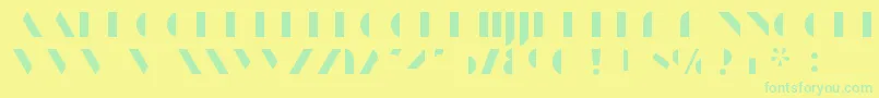 ManbowFill-Schriftart – Grüne Schriften auf gelbem Hintergrund