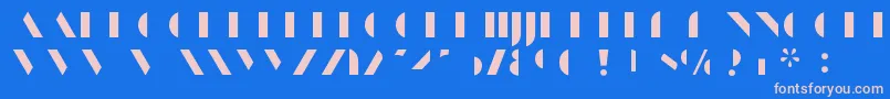 ManbowFill Font – Pink Fonts on Blue Background