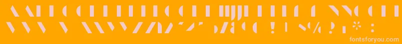 ManbowFill-Schriftart – Rosa Schriften auf orangefarbenem Hintergrund