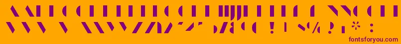 フォントManbowFill – オレンジの背景に紫のフォント