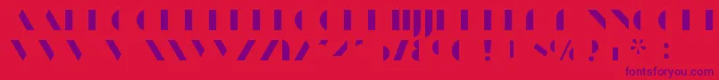 ManbowFill Font – Purple Fonts on Red Background