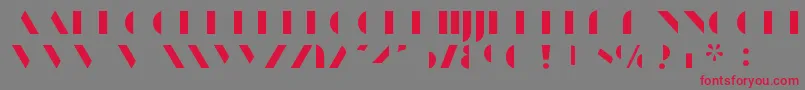 フォントManbowFill – 赤い文字の灰色の背景