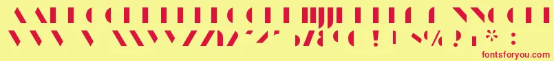 ManbowFill Font – Red Fonts on Yellow Background