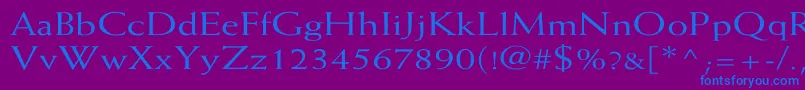 WeissWd Font – Blue Fonts on Purple Background