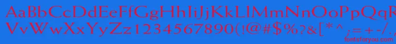 WeissWd Font – Red Fonts on Blue Background