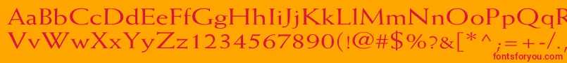 WeissWd Font – Red Fonts on Orange Background