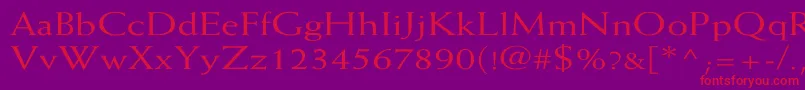 WeissWd Font – Red Fonts on Purple Background