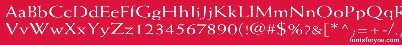 WeissWd Font – White Fonts on Red Background