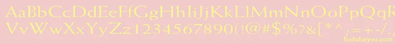 WeissWd Font – Yellow Fonts on Pink Background