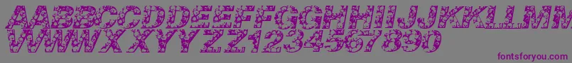 Шрифт Skullvetica – фиолетовые шрифты на сером фоне