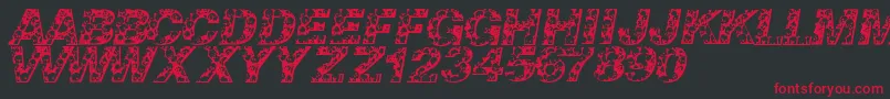 Шрифт Skullvetica – красные шрифты на чёрном фоне