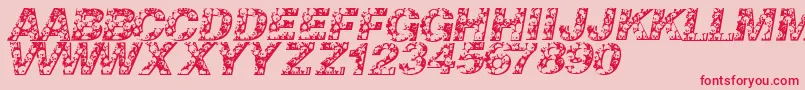 Skullvetica Font – Red Fonts on Pink Background