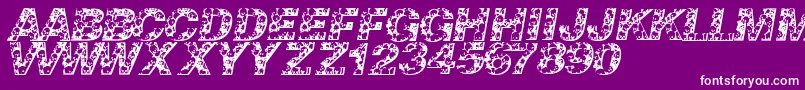 fuente Skullvetica – Fuentes Blancas Sobre Fondo Morado