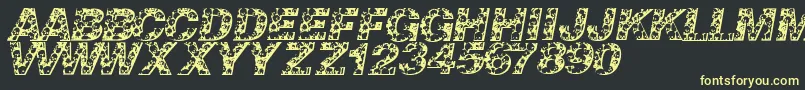 Skullvetica Font – Yellow Fonts on Black Background