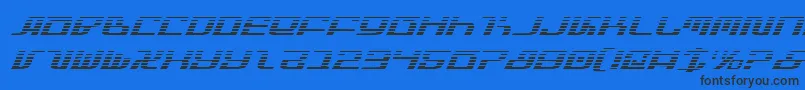 Шрифт InfinityFormulaGradientItal – чёрные шрифты на синем фоне