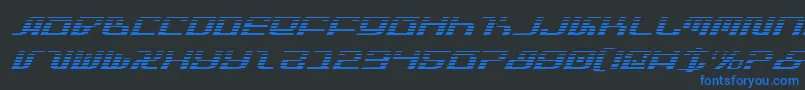 Шрифт InfinityFormulaGradientItal – синие шрифты на чёрном фоне