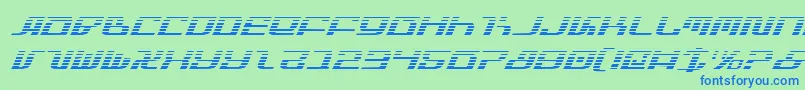 InfinityFormulaGradientItal Font – Blue Fonts on Green Background