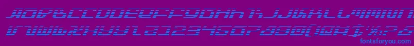 Czcionka InfinityFormulaGradientItal – niebieskie czcionki na fioletowym tle