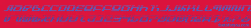 InfinityFormulaGradientItal Font – Blue Fonts on Red Background