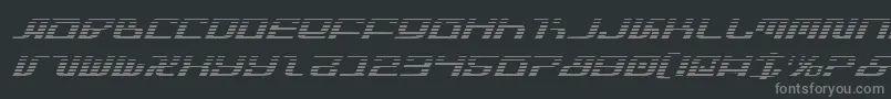 InfinityFormulaGradientItal-fontti – harmaat kirjasimet mustalla taustalla
