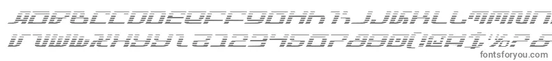 フォントInfinityFormulaGradientItal – 白い背景に灰色の文字