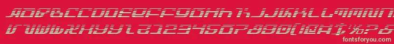 InfinityFormulaGradientItal-fontti – vihreät fontit punaisella taustalla