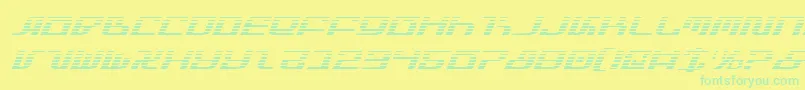 InfinityFormulaGradientItal-Schriftart – Grüne Schriften auf gelbem Hintergrund