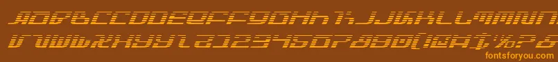 InfinityFormulaGradientItal Font – Orange Fonts on Brown Background