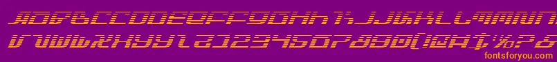 Czcionka InfinityFormulaGradientItal – pomarańczowe czcionki na fioletowym tle