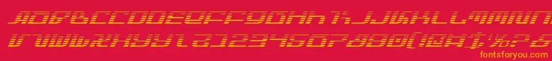 Шрифт InfinityFormulaGradientItal – оранжевые шрифты на красном фоне
