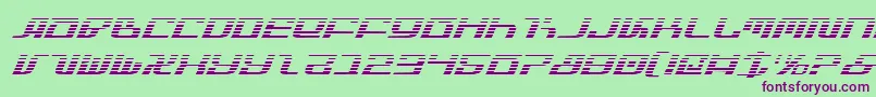 フォントInfinityFormulaGradientItal – 緑の背景に紫のフォント