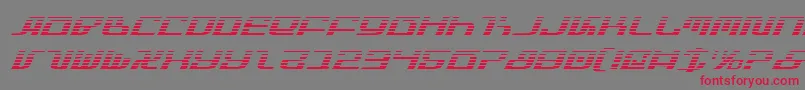InfinityFormulaGradientItal Font – Red Fonts on Gray Background