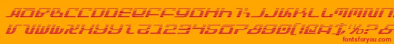 InfinityFormulaGradientItal-Schriftart – Rote Schriften auf orangefarbenem Hintergrund