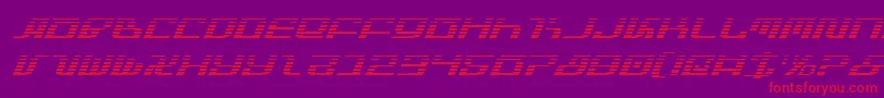 InfinityFormulaGradientItal Font – Red Fonts on Purple Background