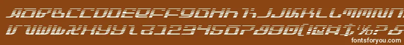 InfinityFormulaGradientItal Font – White Fonts on Brown Background