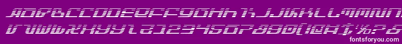 Fonte InfinityFormulaGradientItal – fontes brancas em um fundo violeta