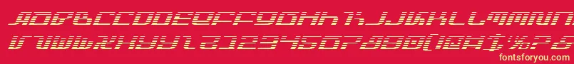 InfinityFormulaGradientItal Font – Yellow Fonts on Red Background