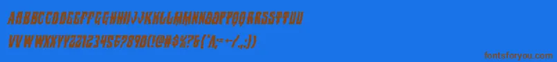 Warlocksalecondital Font – Brown Fonts on Blue Background