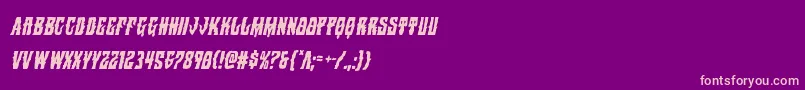 Warlocksalecondital Font – Pink Fonts on Purple Background