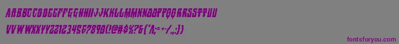 Шрифт Warlocksalecondital – фиолетовые шрифты на сером фоне