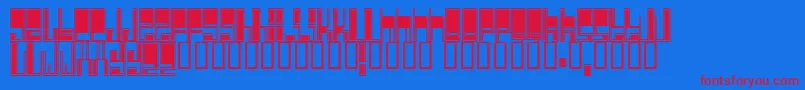 Cyberjimmy Font – Red Fonts on Blue Background