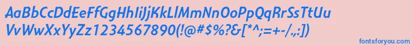 fuente MontaraItalic – Fuentes Azules Sobre Fondo Rosa