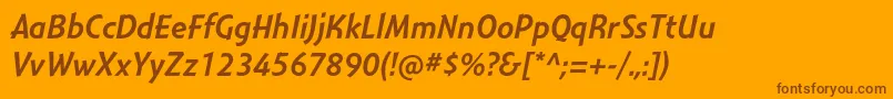 Saiba mais sobre a fonte MontaraItalic Fonte MontaraItalic – fontes marrons em um fundo laranja