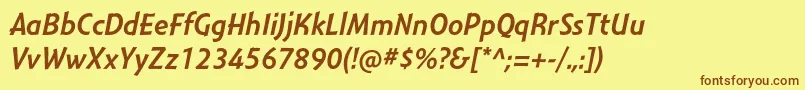 More about MontaraItalic Font MontaraItalic Font – Brown Fonts on Yellow Background