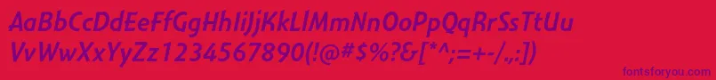 MontaraItalic Font – Purple Fonts on Red Background